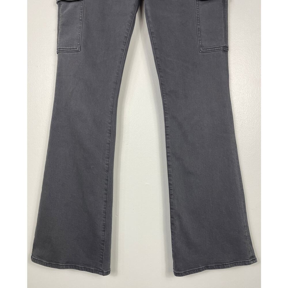 Daze Go Getter Cargo Jeans Roadtrip Grey Size 27 High Rise Flare Y2K Streetwear - Picture 6 of 15